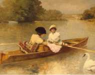 Heilbuth Ferdinand Rowing on the Seine  - Hermitage